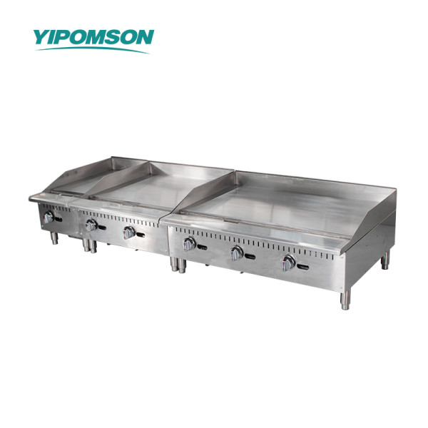 Adjustable temperature gas griddle