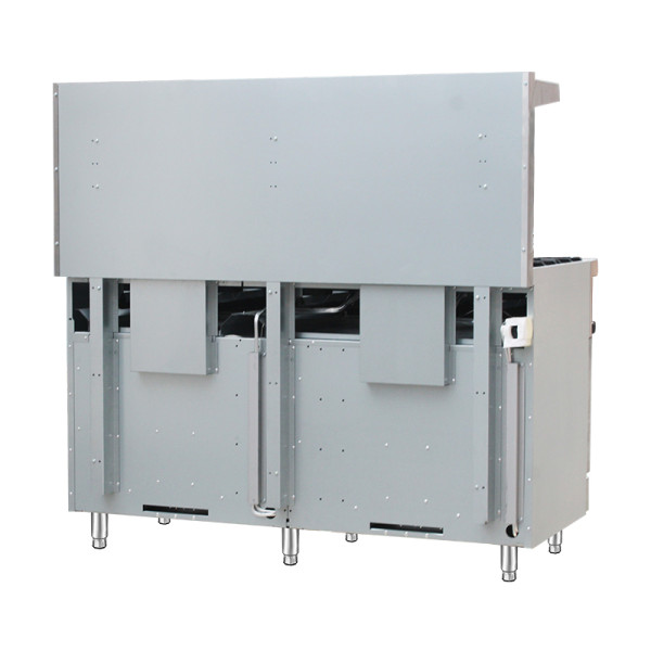 Commercial gas range with griddle and burners
