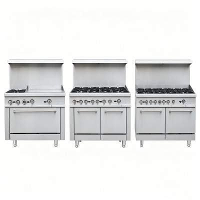 Outdoor commercial gas griddle oven combo