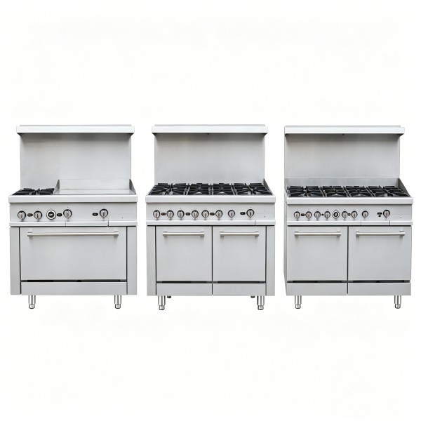 Outdoor commercial gas griddle oven combo