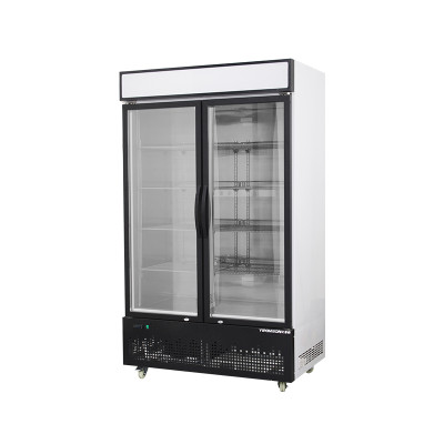 Double Glass Doors Transparent Refrigerator