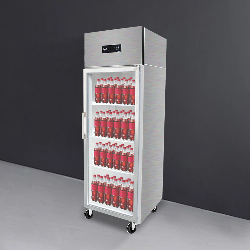 Glass display cabinet temperature adjustment