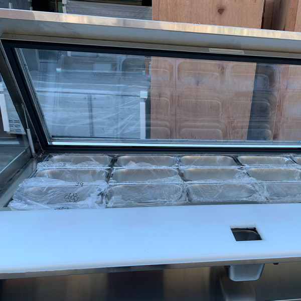 Stainless steel food display refrigerator