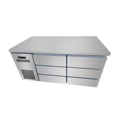Workbench counter freezer with wheels
