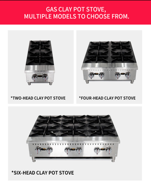 Commercial Countertop Cooking Equipment Gas Clay Pot Stove