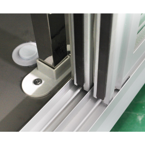 Stainless steel kitchen worktop fridge
