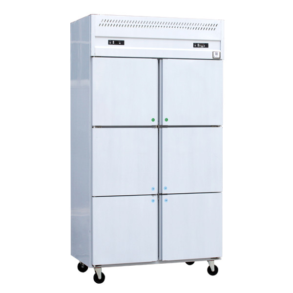 Three-layers 6-door stainless steel freezer