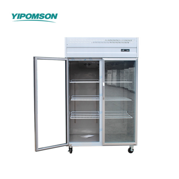 YIPOMSON 2-Door Commercial Glass Display Refrigerator