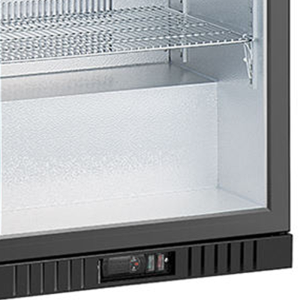 Single door back bar refrigerator