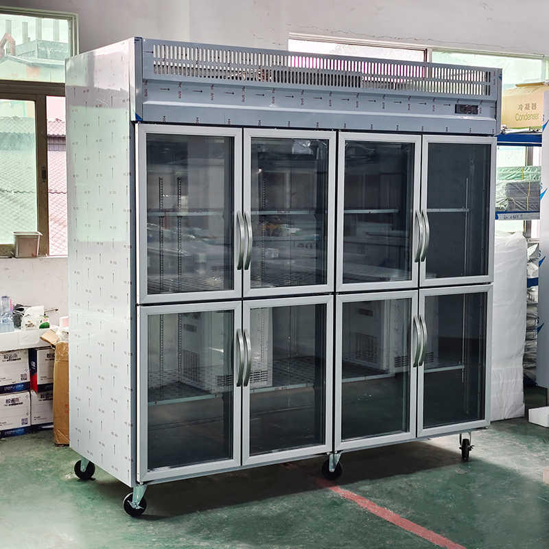 supermarket glass door fridge