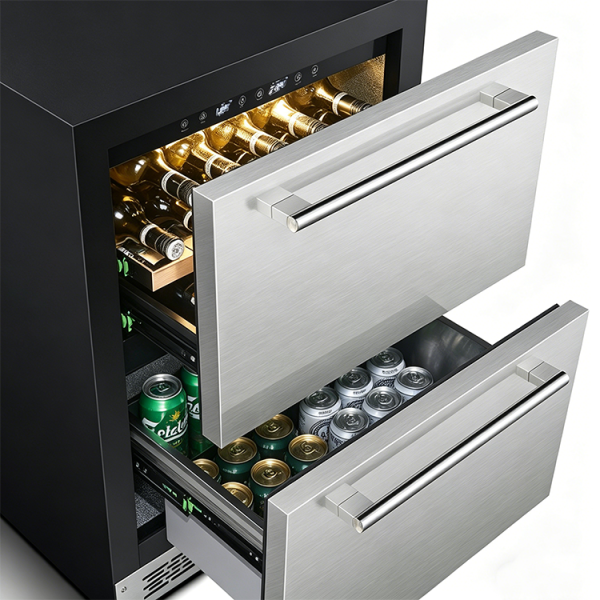 Dual Drawer Beverage Cooler