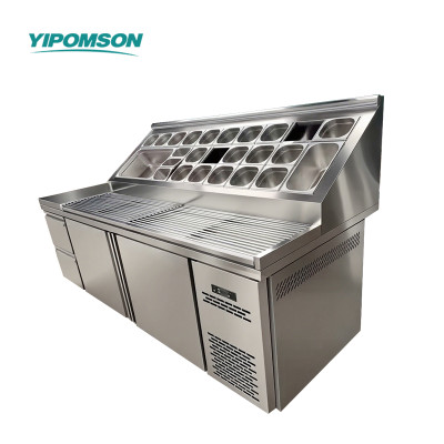 Commercial Pizza Prep Table with Two Doors