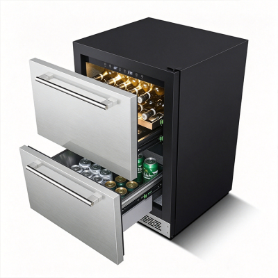 Dual Drawer Beverage Cooler