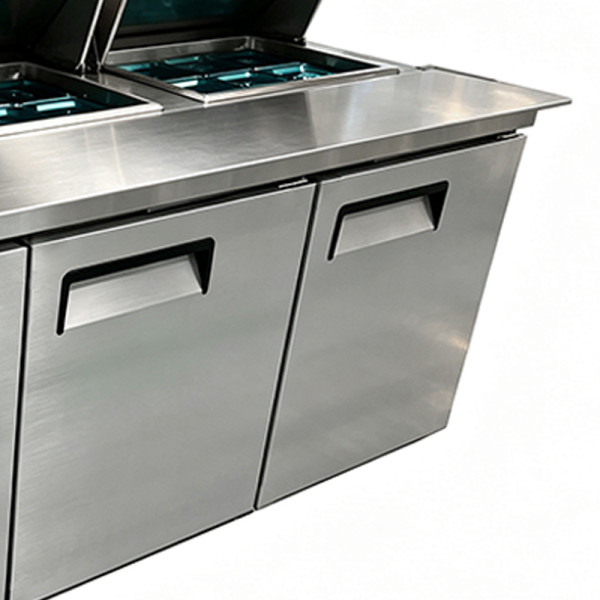 3 Door Stainless Steel Sandwich Prep Refrigerator