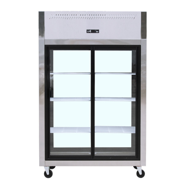 Two Door Glass Reach-In Refrigerators display freezer