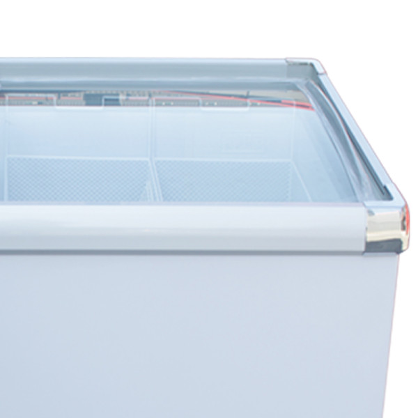 Double glass sliding door island freezer for supermarket