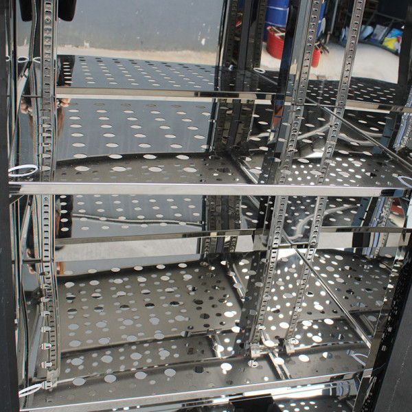 Double-Door Display Cabinet Refrigerator with Black Frame