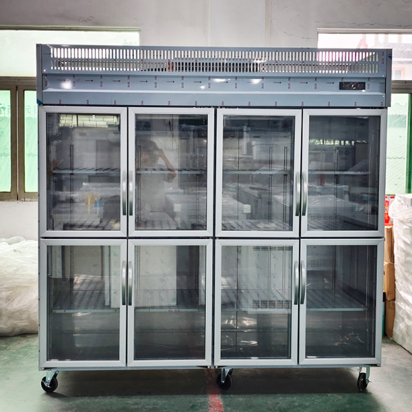 8 glass door display refrigerator