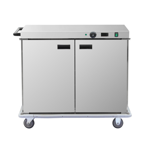 Mechanical control food warmer cart