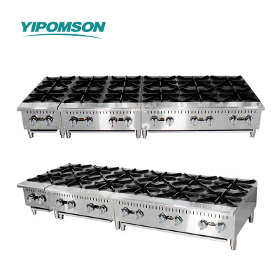 Energy-efficient stainless steel gas cooktop for hotels