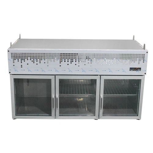 Glass door workbench refrigerator