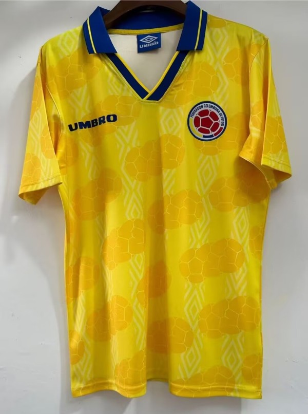 1994 Colombia Home Retro Soccer Jersey