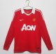 2010-2011 Man Utd Home Long Sleeve Retro Soccer Jersey