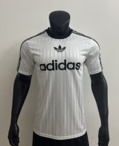 2025 AD Casual White Player Version Training shirts *三叶草