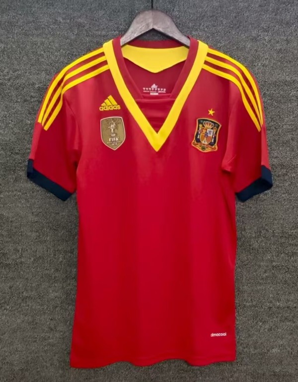 2013 Spain Home Retro Soccer Jersey