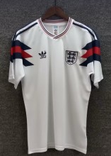 1990 England Home Retro Soccer Jersey