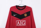 2010 Man Utd Home Long sleeves Retro Soccer Jersey