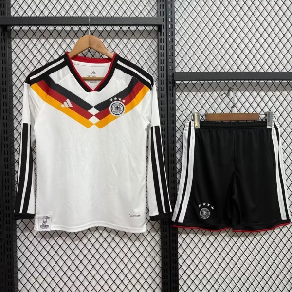 2026 Germany Home Long Sleeve Kids Soccer Jersey (长袖)