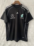 2025 F1 Benz New Pattern Short Sleeve Racing Suit