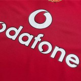2004-2006 Man Utd Home Long sleeve Retro soccer jersey