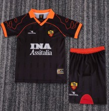 1999-2000 Roma Away Retro Kids Soccer Jersey