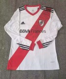 2013-2014 River Plate White Long Sleeve Retro Soccer Jersey