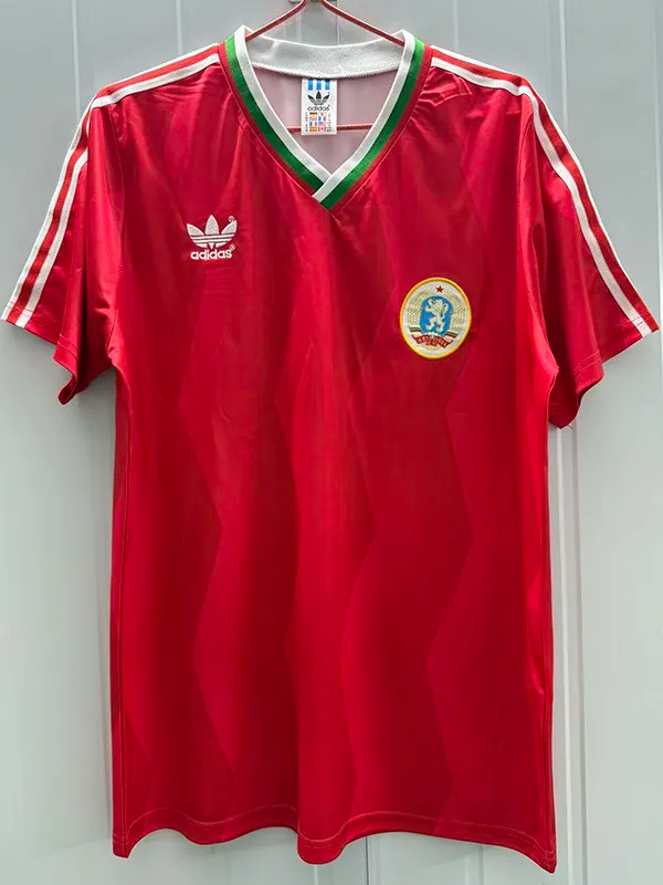 1986 Bulgaria Red Retro Soccer Jersey