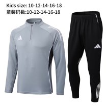 2025 AD Grey Kids Half Pull Tracksu