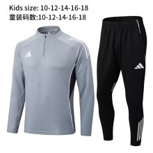 2025 AD Grey Kids Half Pull Tracksu