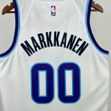 25-26 JAZZ MARKKANEN #00 White Top Quality Hot Pressing NBA Jersey