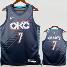 25-26 OKC Thunder HOLMGREN #7 Gray City Edition Top Quality Hot Pressing NBA Jersey