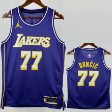 25-26 Lakers DONCIC #77 Purple Top Quality Hot Pressing NBA Jersey (Trapeze Edition) 飞人版