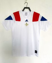 2020 France White Anniversary Edition Retro Soccer Jersey