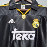 1999-2000 RMA Away Black Retro Soccer Jersey