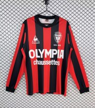 1977-1978 Nice Home Long Sleeve Retro Soccer Jersey