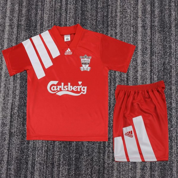 1992-1993 LIV Home Retro Kids Soccer Jersey