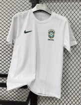 26-27 Brazil White High Quality Pure Cotton Casual T-Shirt