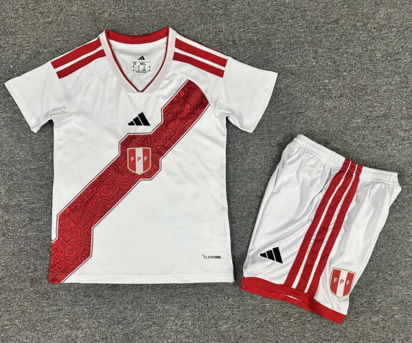 26-27 Peru Home Kids Soccer Jersey