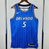 25-26 Magic BANCHERO #5 Blue Top Quality Hot Pressing NBA Jersey(条纹)