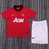 2013-2014 Man Utd Home Retro Kids Soccer Jersey